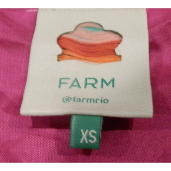 Farm Rio Pink Croco Short Sleeve V Neck Maxi Long Dress Size XS EUC - Picture 4 of 4